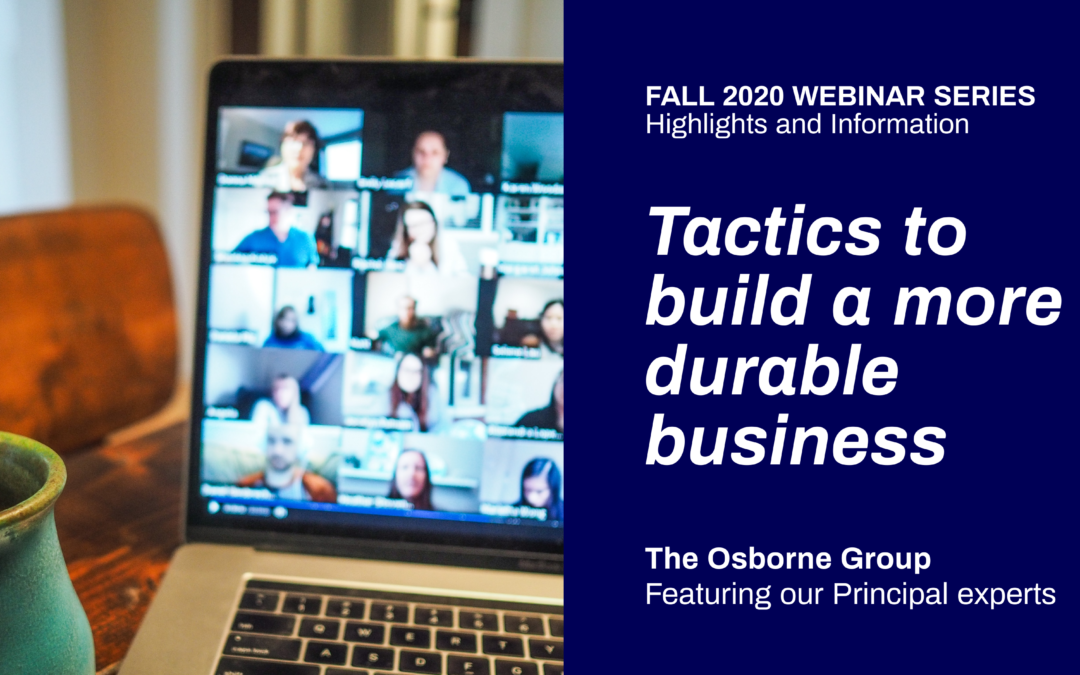 Fall 2020 Webinar Series – Information and Highlights