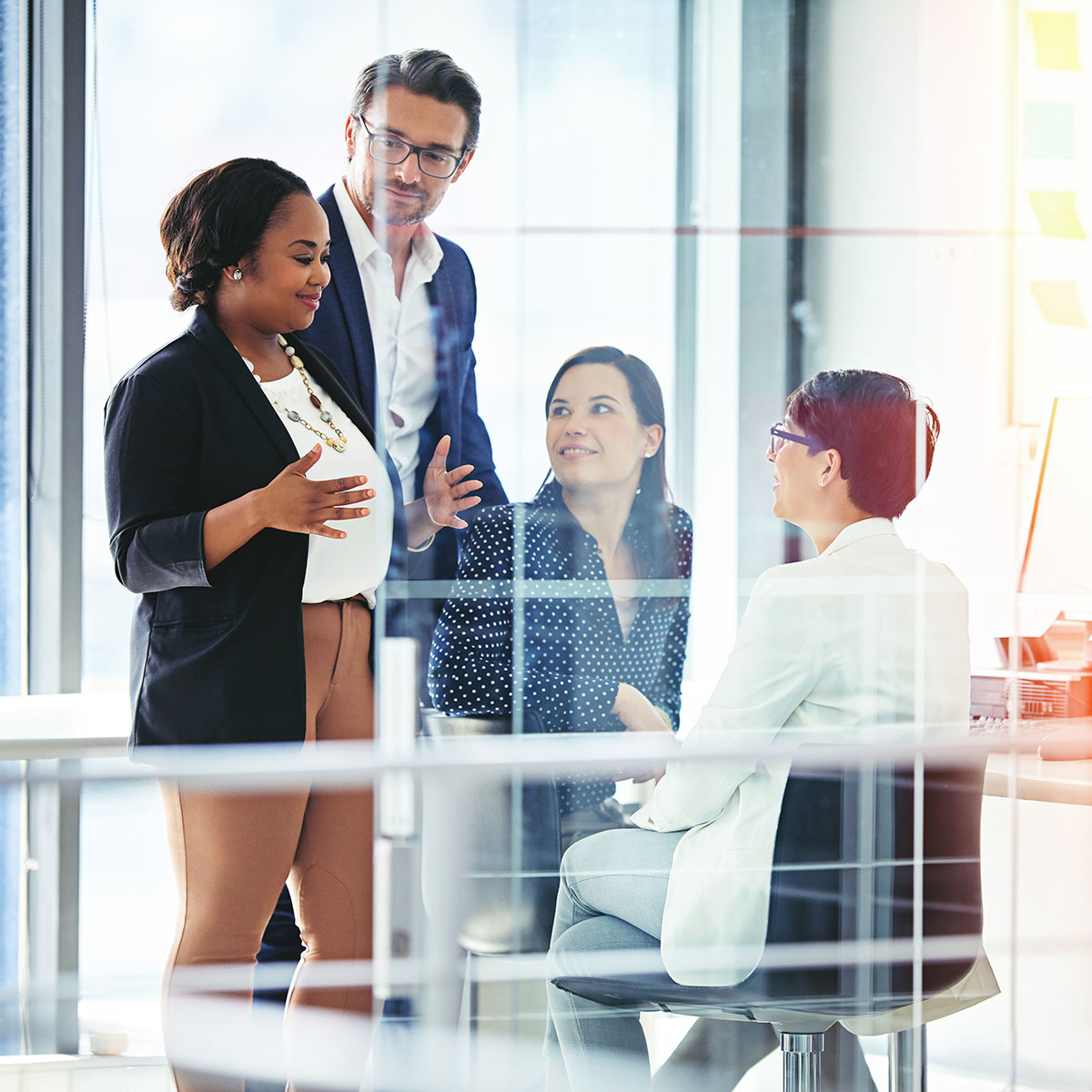 client-feedback Not-for-profit finance advisors reviewing financial strategy